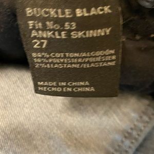 Black Buckle Ankle Jeans